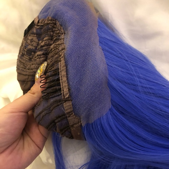 SOLD💗Synthetic lace front blue wig 14 inches - Picture 4 of 4